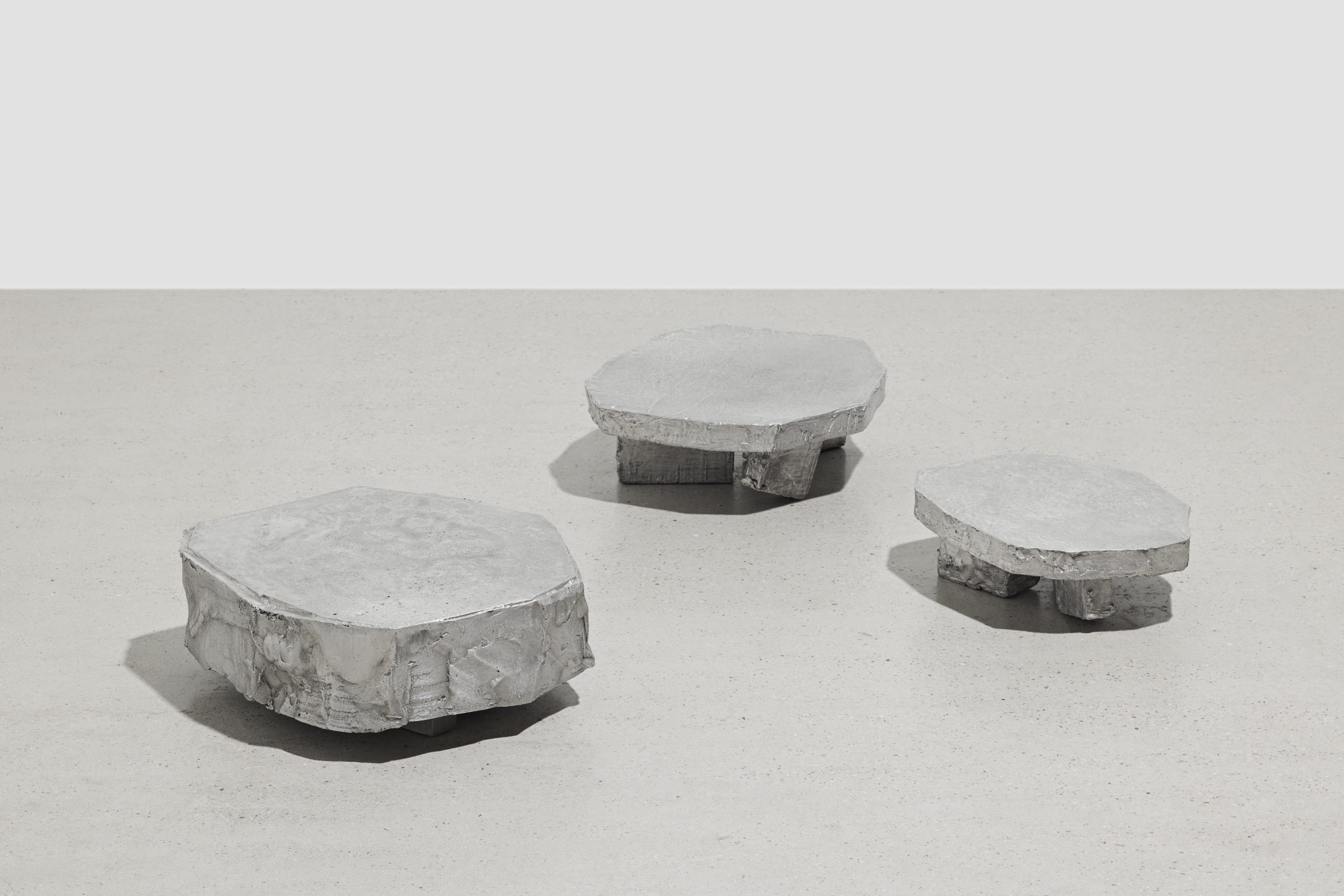 Cast aluminium sculpture in the Lying on the floor series