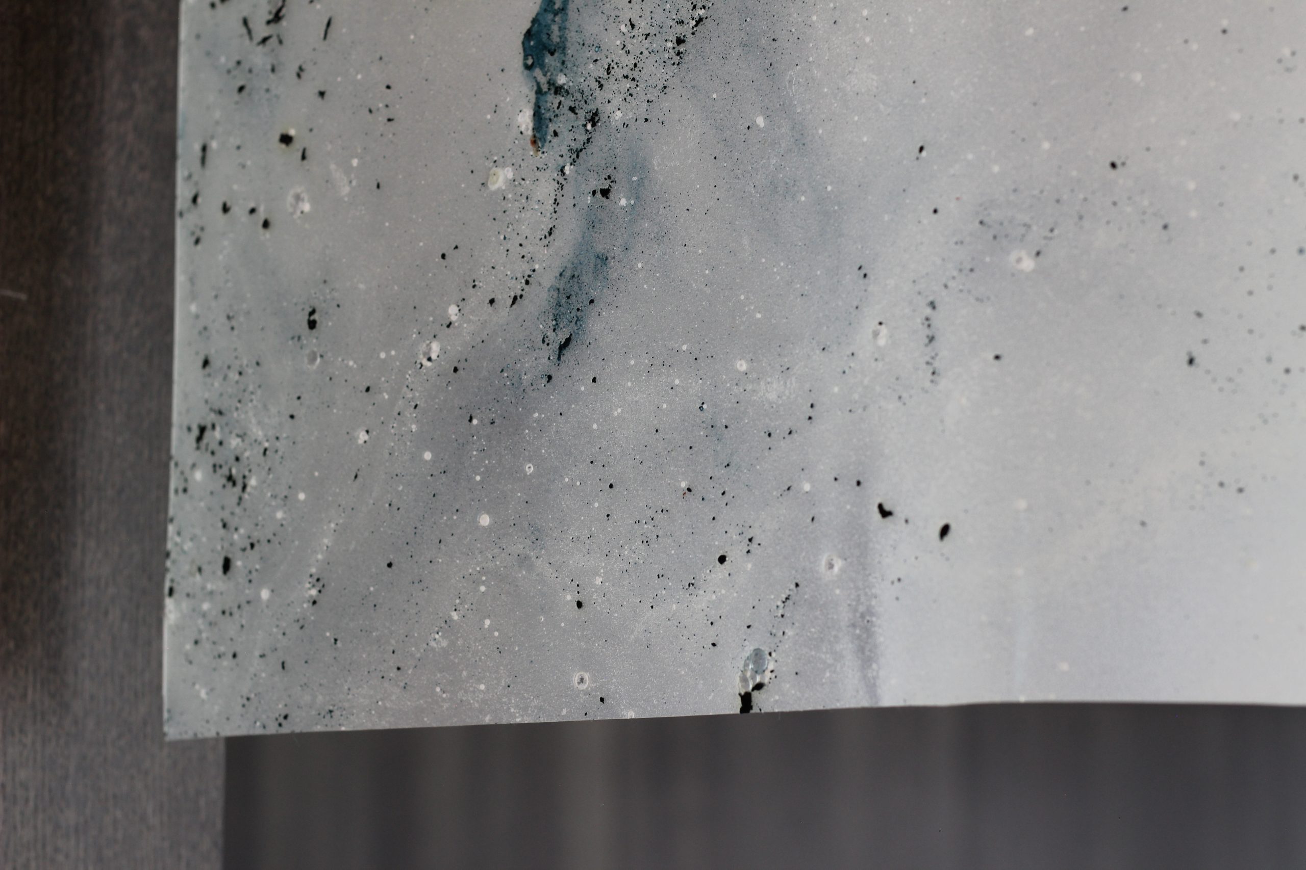 Close detail of hand-cast Procel bio-textile
