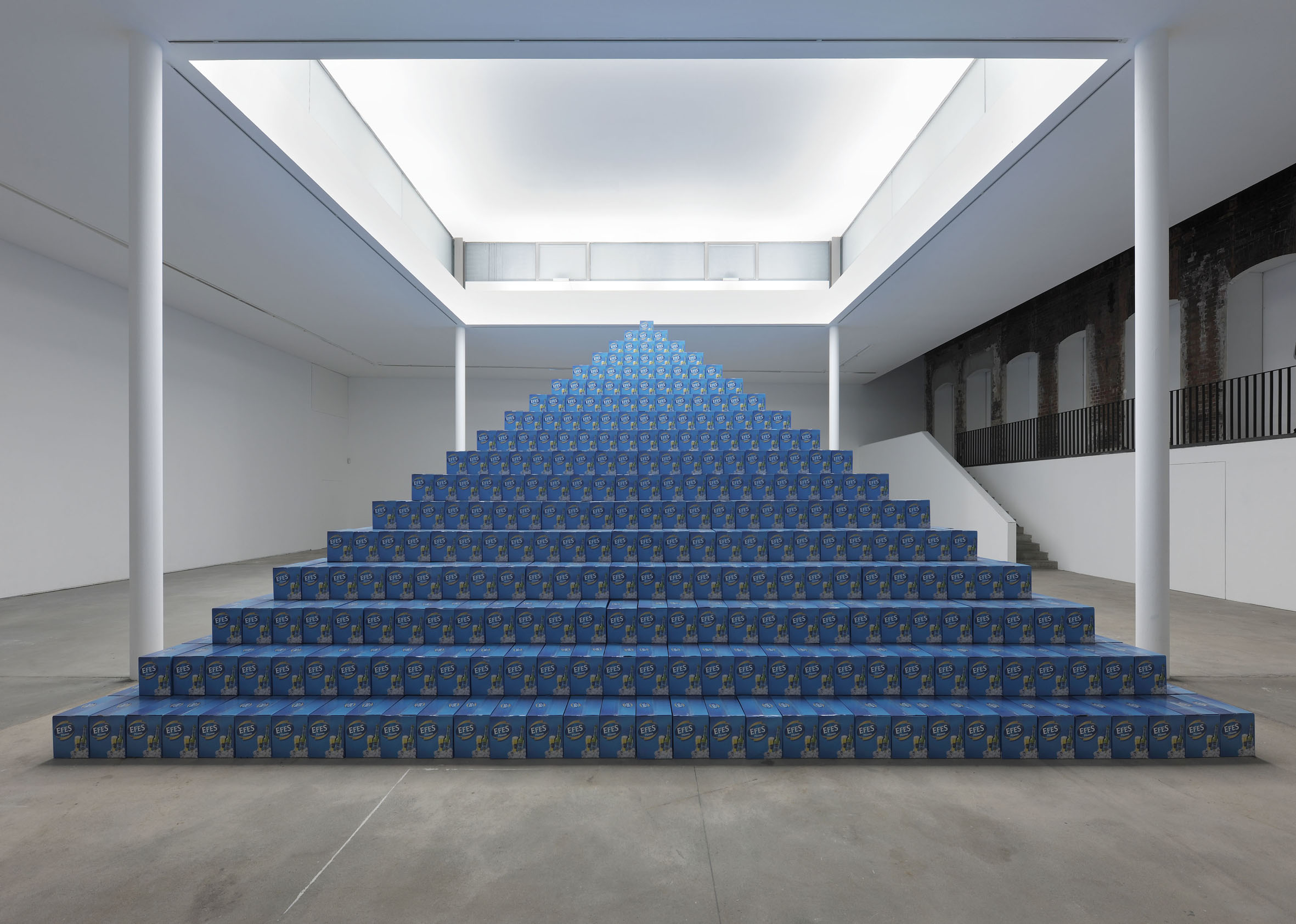 Front view of the completed stepped pyramid