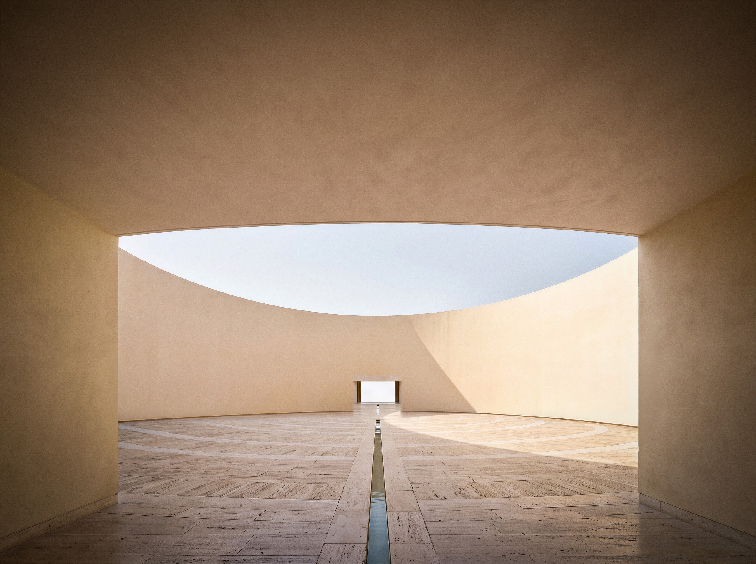 Museum of Contemporary Art Riyadh by Balzar Architects, the central court, open to the sky