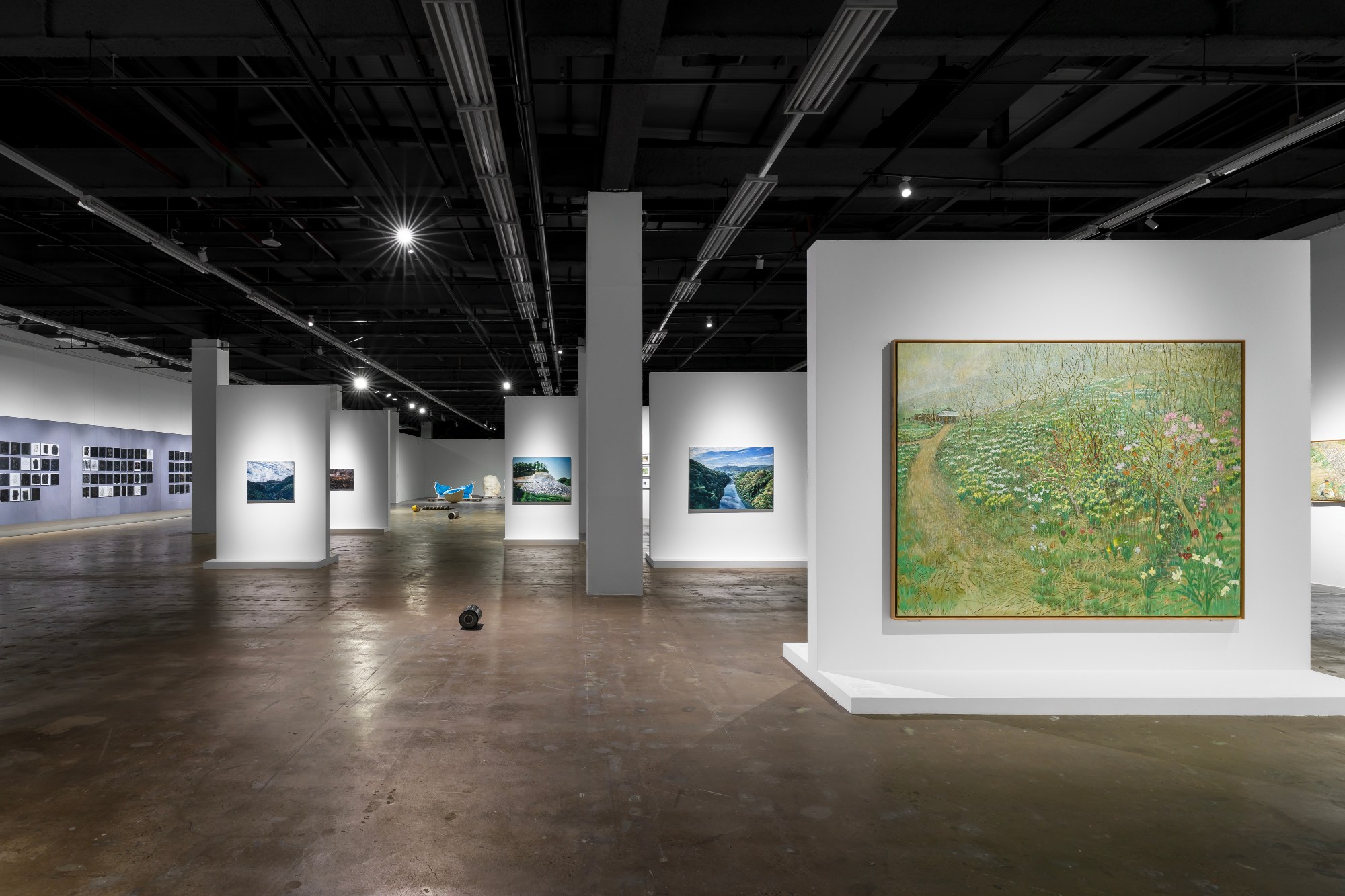Gwangju Biennale Gallery 3 with a large landscape painting