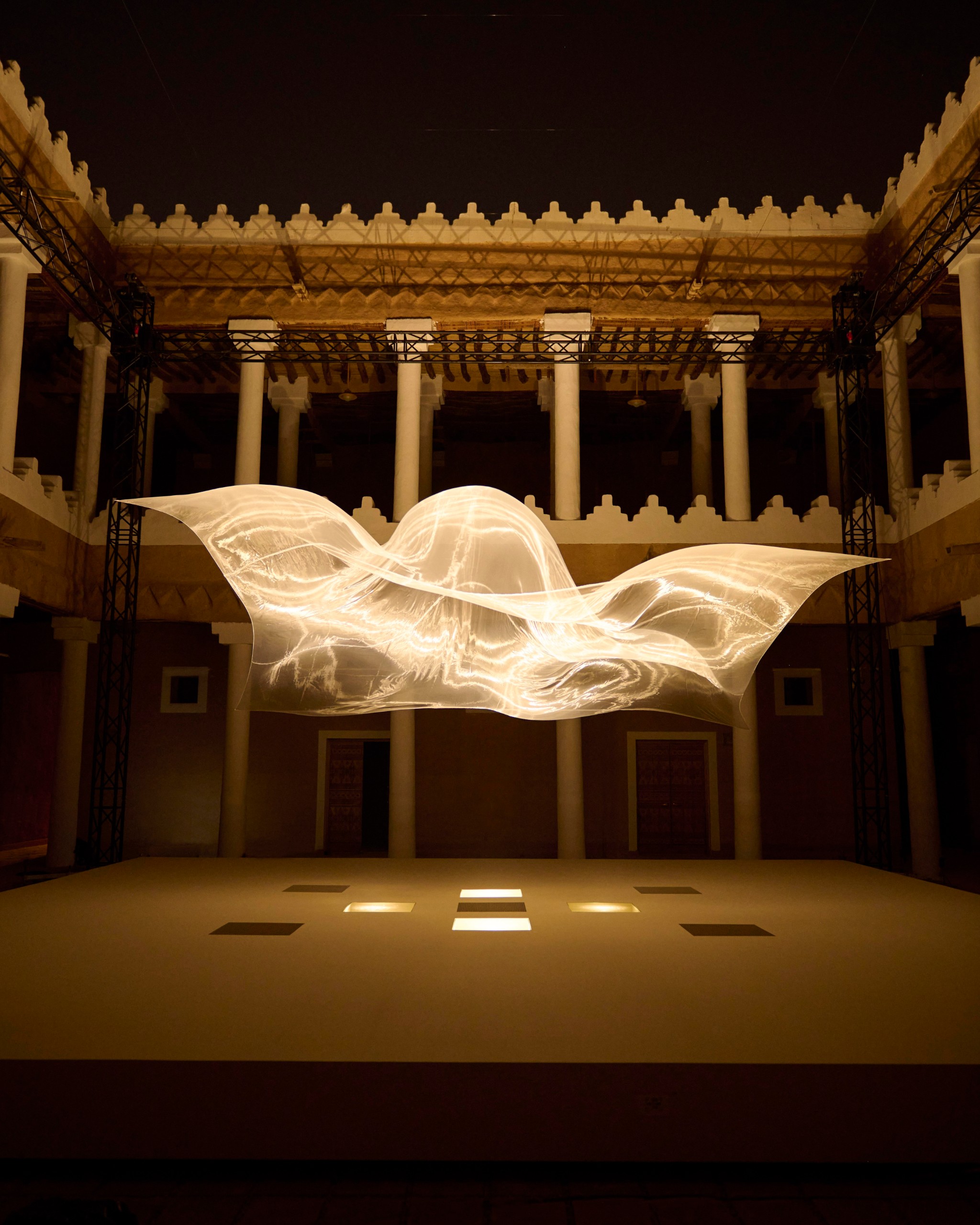 Liminal Air Space-Time by Shinji Ohmaki at Noor Riyadh 2025
