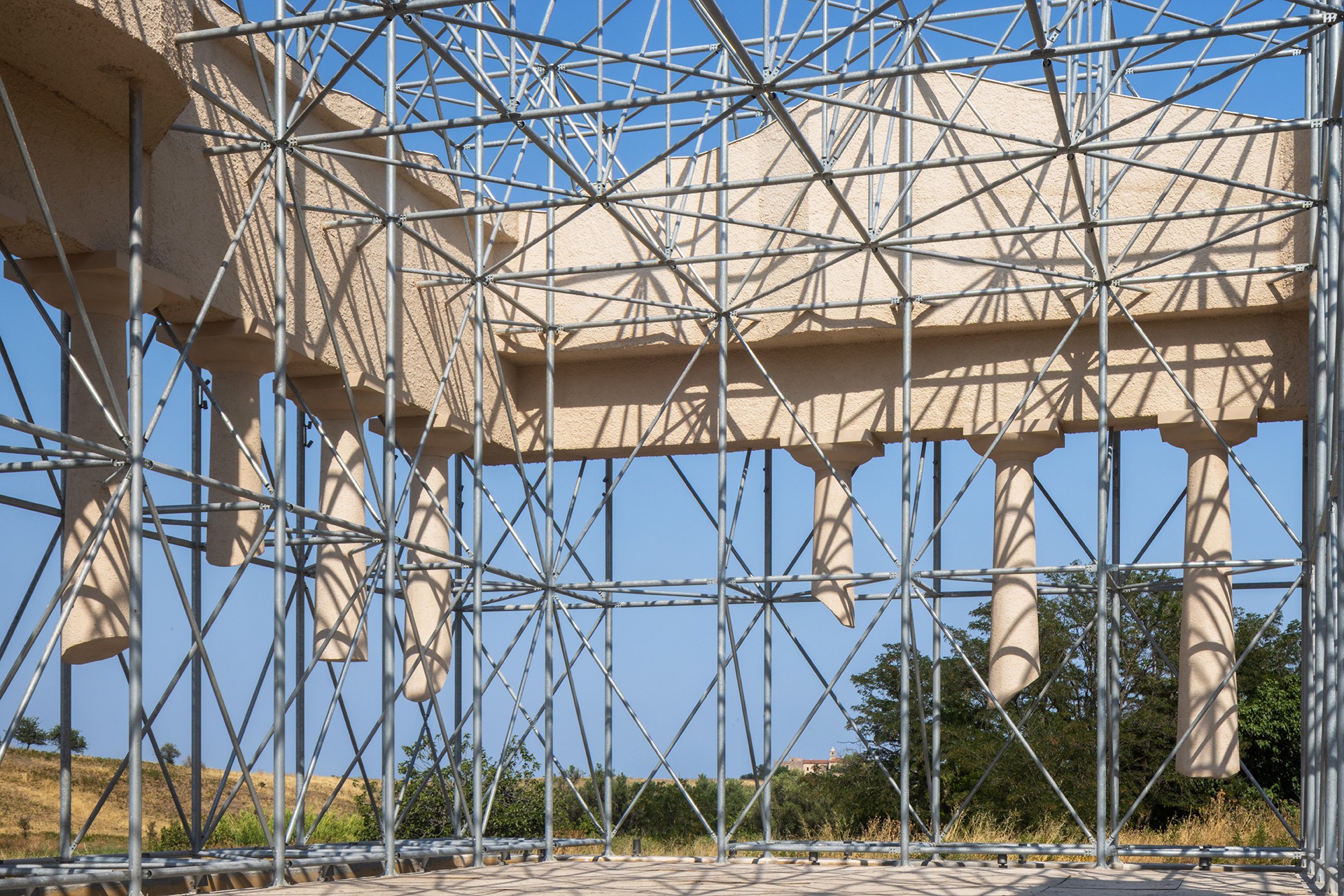 Inverse Ruin by Gijs Van Vaerenbergh for Siris in the Archaeological Park of Herakleia, Policoro