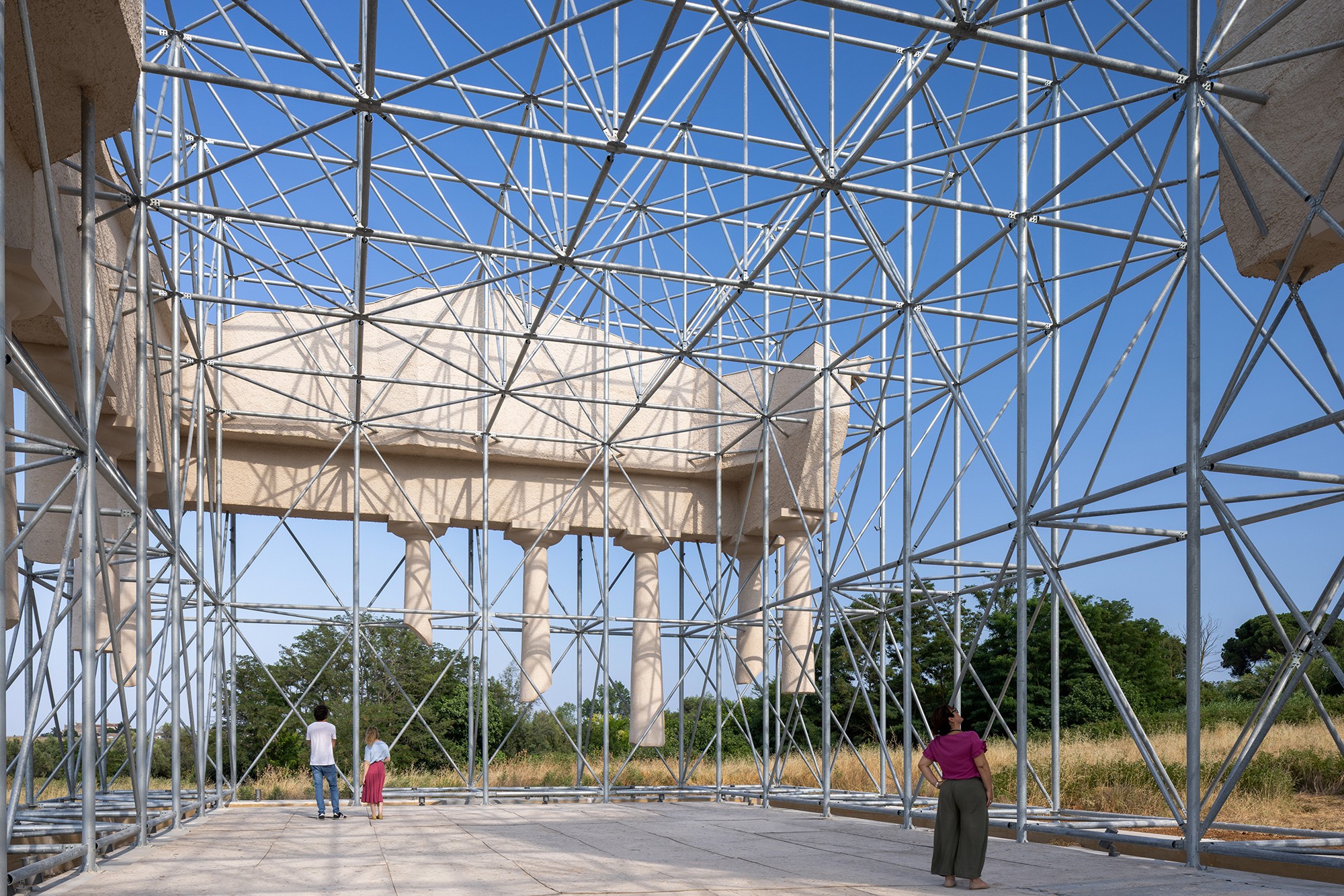 Inverse Ruin by Gijs Van Vaerenbergh for Siris in the Archaeological Park of Herakleia, Policoro