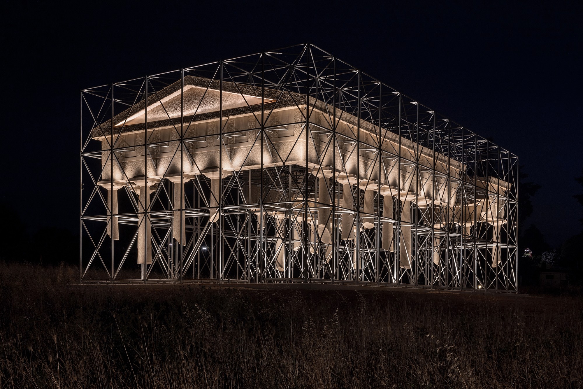 Inverse Ruin by Gijs Van Vaerenbergh for Siris in the Archaeological Park of Herakleia, Policoro