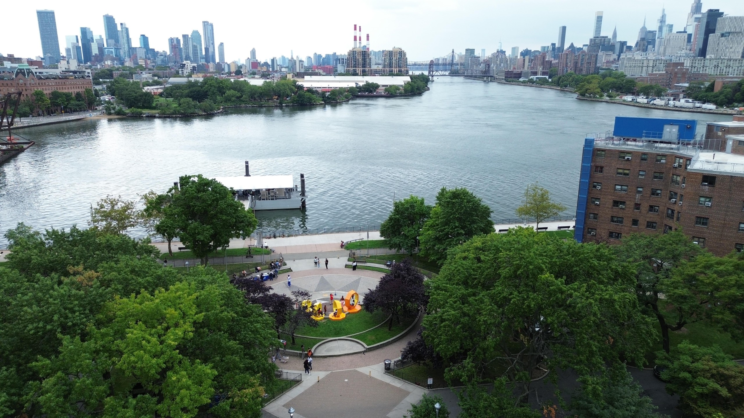 View from Hallets Cove toward the Manhattan skyline